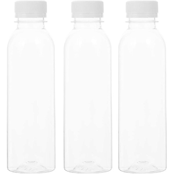 Orchids Aquae 20Pcs Plastic Juice Bottles Empty Juice Bottle With Caps